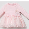 Baby Girls Full sleeved Knitted lace Dress
