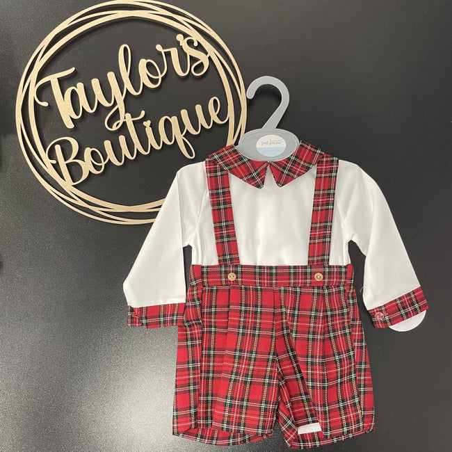Baby Boy Tartan Short and Shirt Set