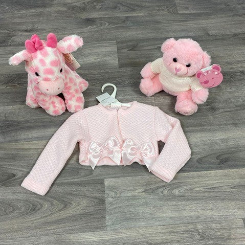 Baby Girl Pink cardigan with Bows