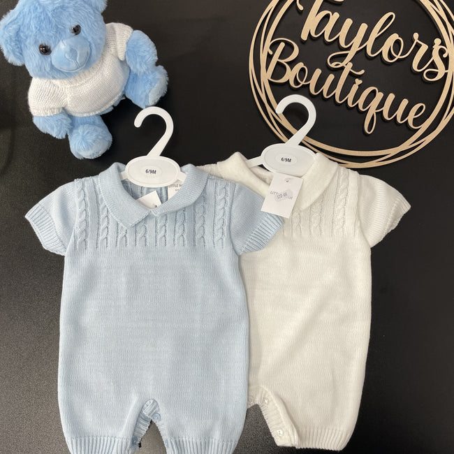 Baby Boy Knitted Romper Set