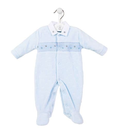 Baby Premature Star Velour Sleep Suits